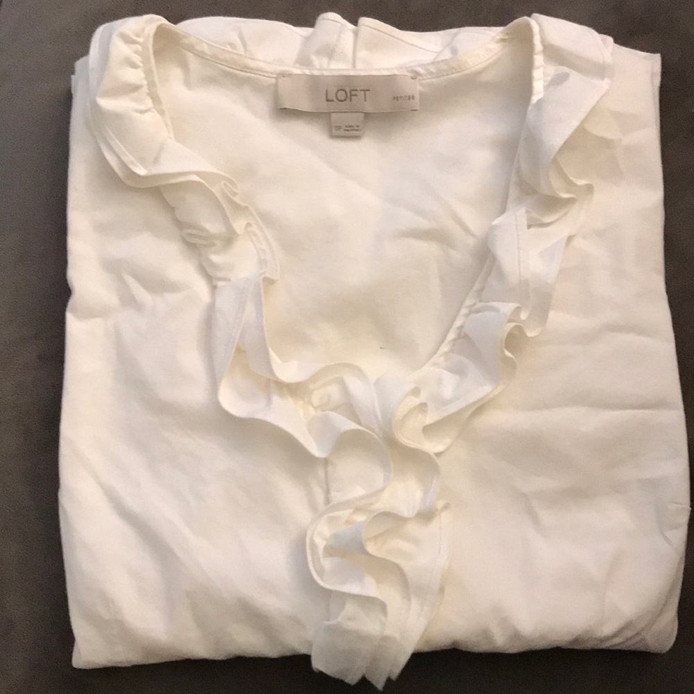 LOFT white blouse